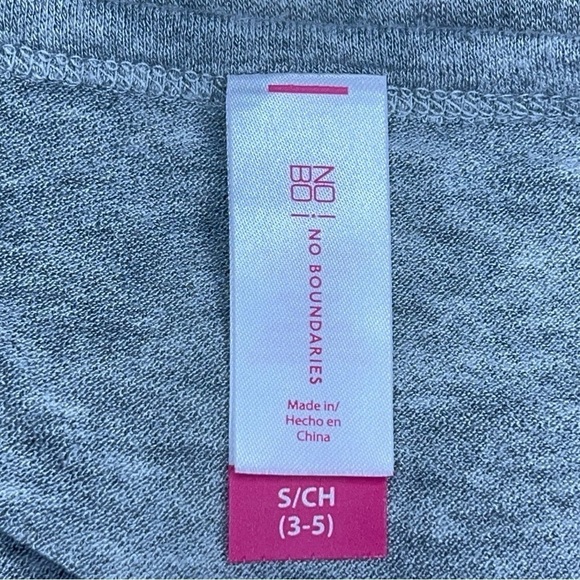 NEW NO BOUNDARIES GREY SHORT SLEEVE TOP STRETCH TWIST ACCENT - Picture 8 of 11